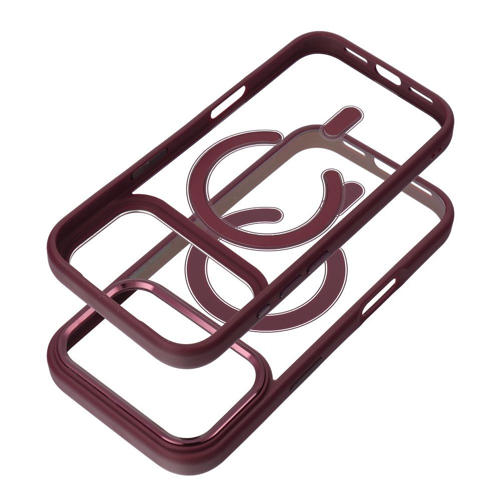 Case for iPhone 18 Pro / 17 Pro Color Edge Mag Cover compatible with MagSafe dark cherry
