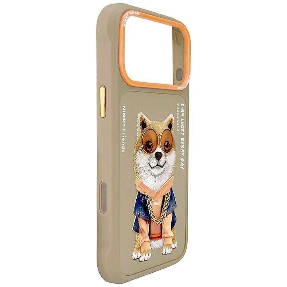 NIMMY case GLASSES COOL DOG for IPHONE 18 Pro Max/17 Pro Max beige