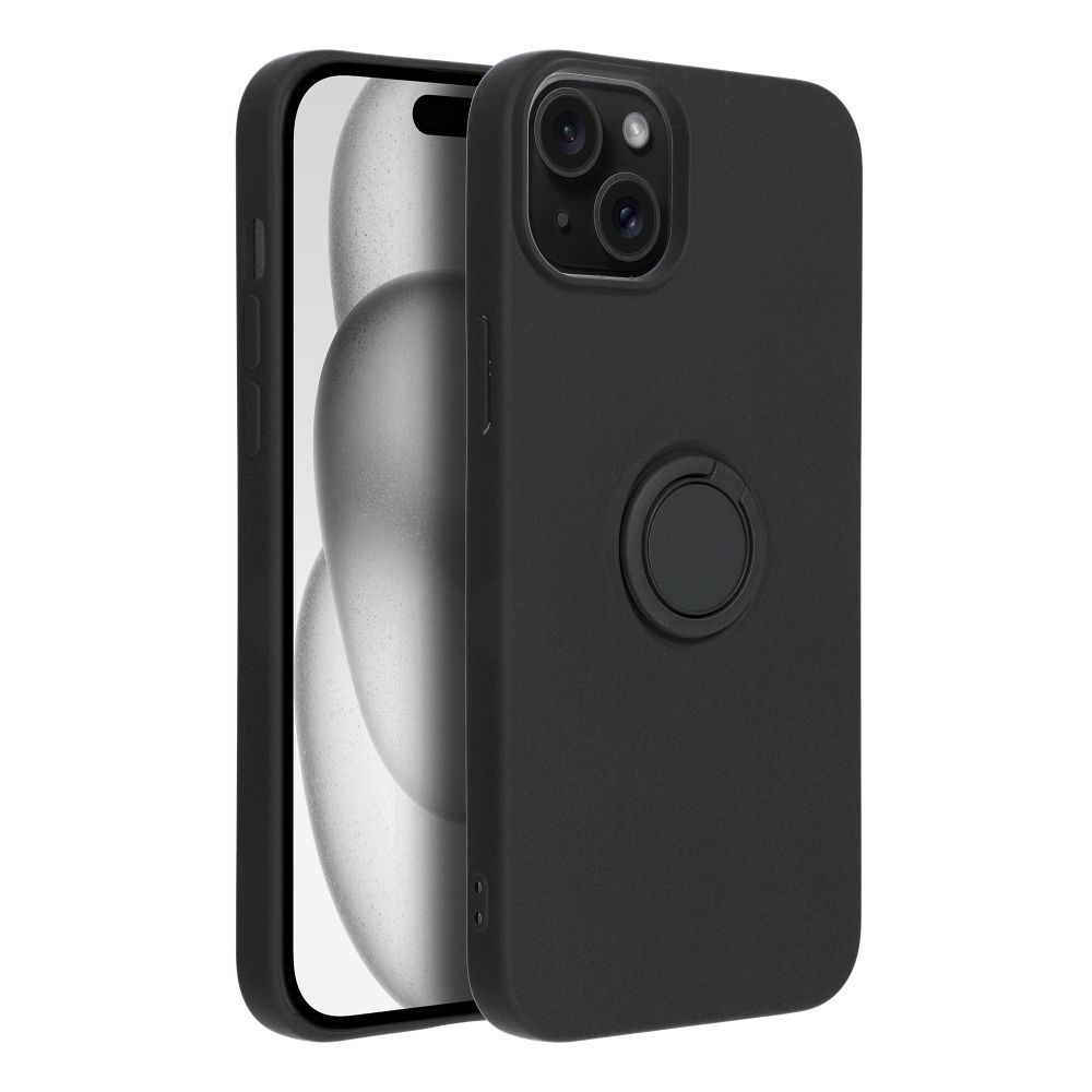 Futerał SILICONE RING do IPHONE 15 Plus czarny