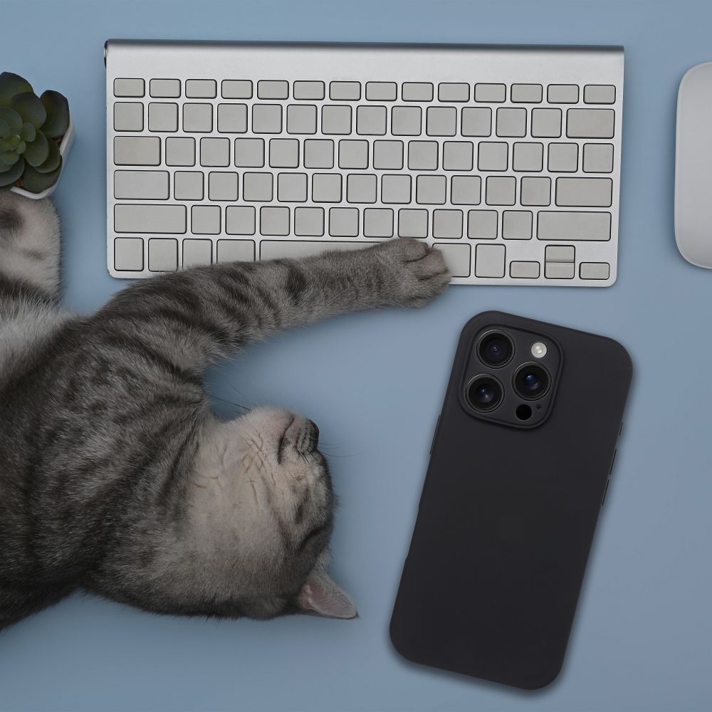 Futerał SILICONE 2mm do IPHONE 15 Pro Max kompatybilny z MagSafe czarny