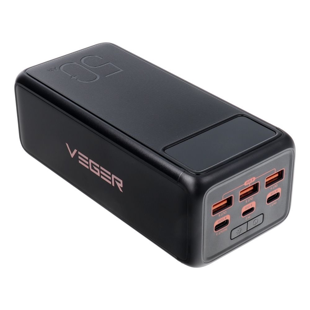 VEGER powerbank 56000 mAh PD QC3.0 5A 130W Tank Boost (W5001C) czarny