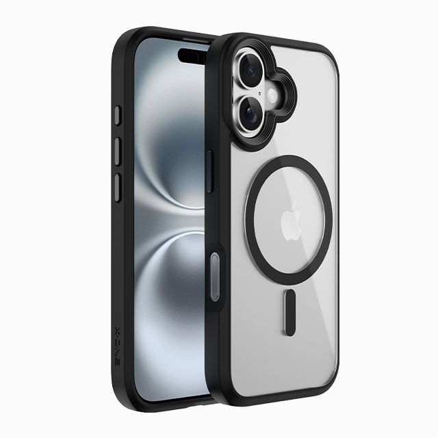 X-ONE Dropguard 2S compatible with MagSafe for iPhone 17 black transparent