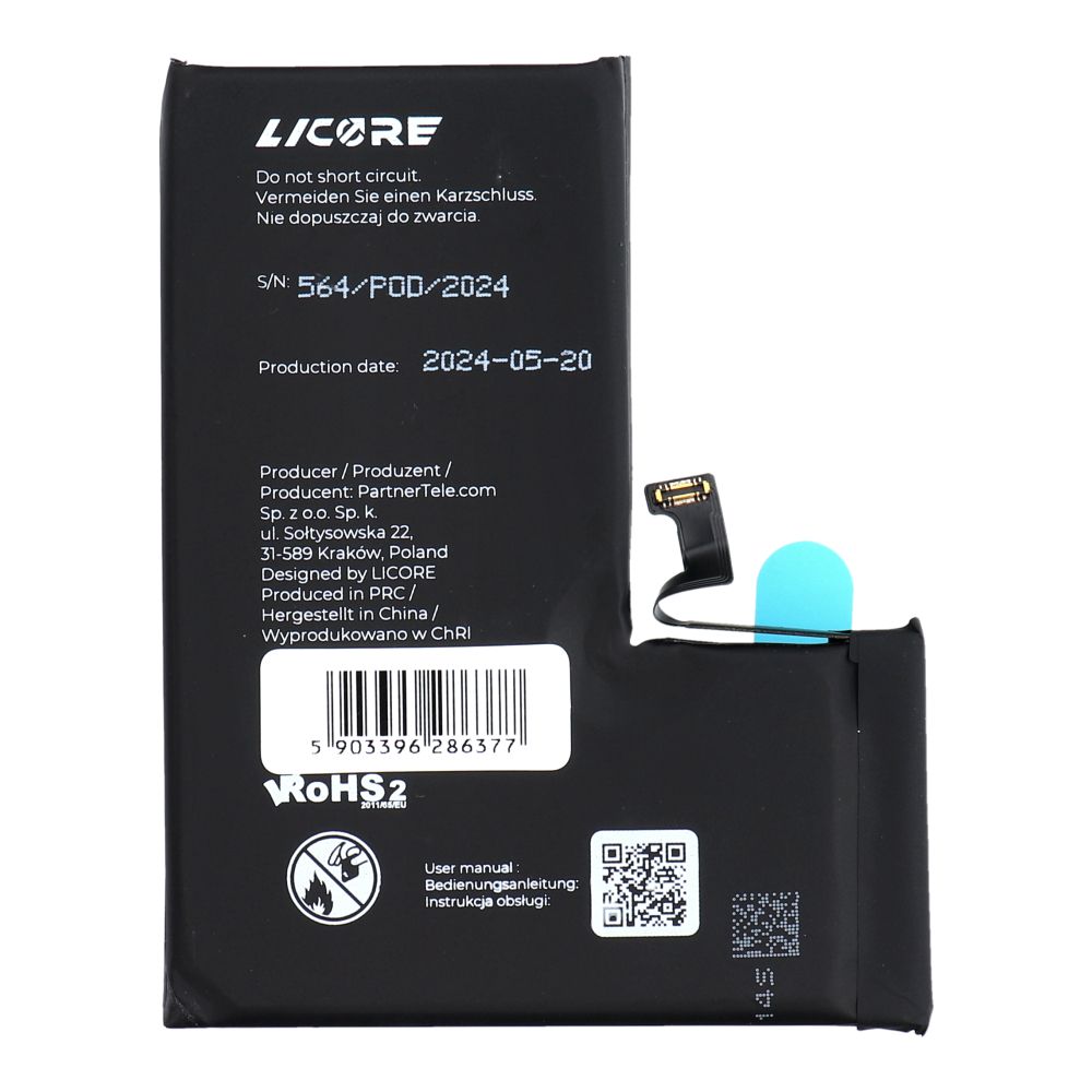 LICORE bateria do IPHONE 14 Pro 3200 mAh