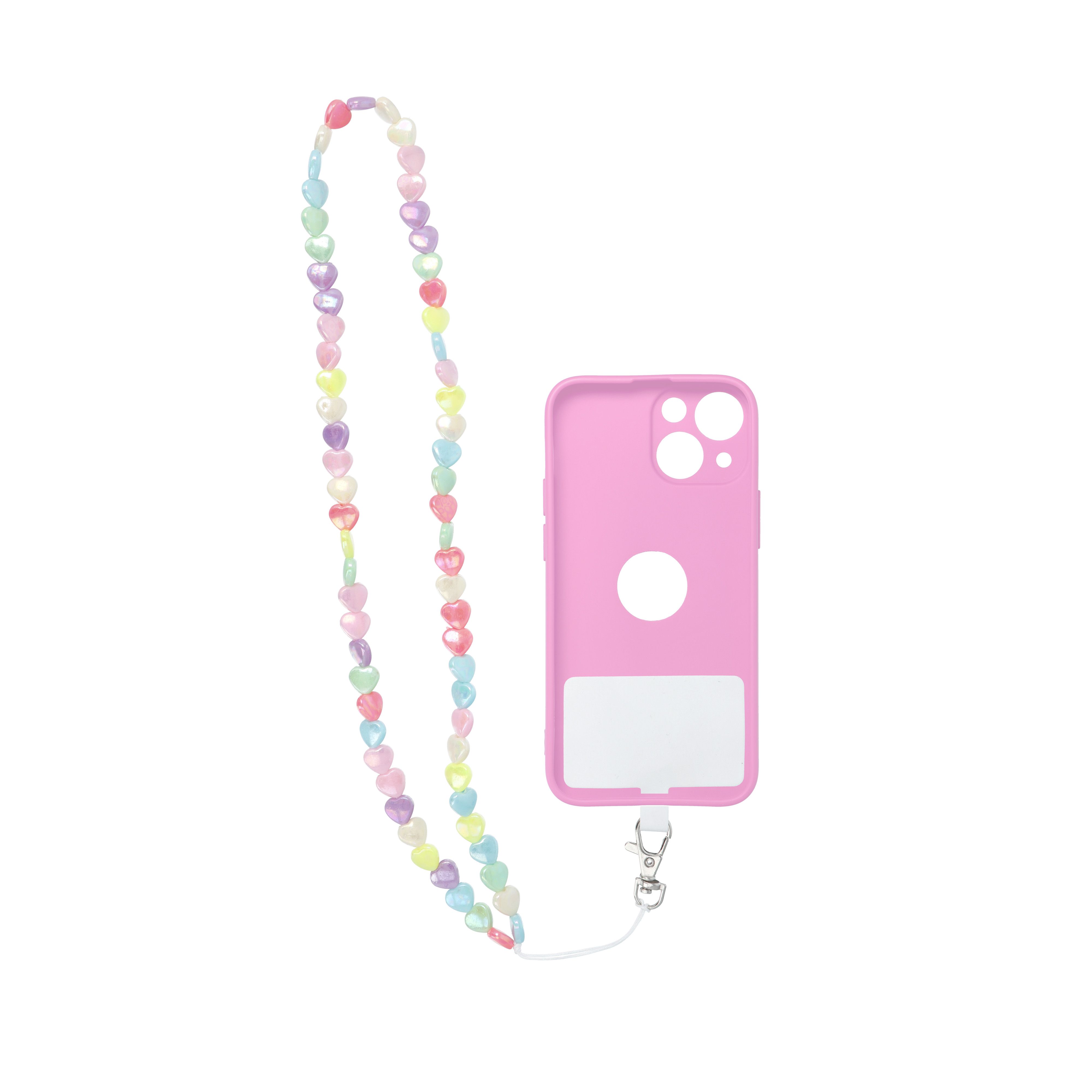 PIXIE pendant for the phone / cord length 68cm (34cm in the loop) / on neck - hearts