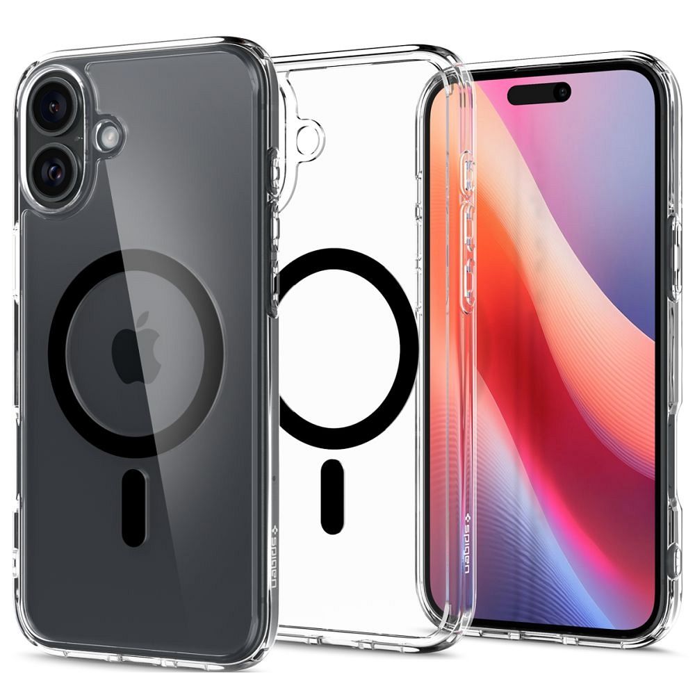 Case SPIGEN Ultra Hybrid Mag compatible with MagSafe for IPHONE 16 Plus black