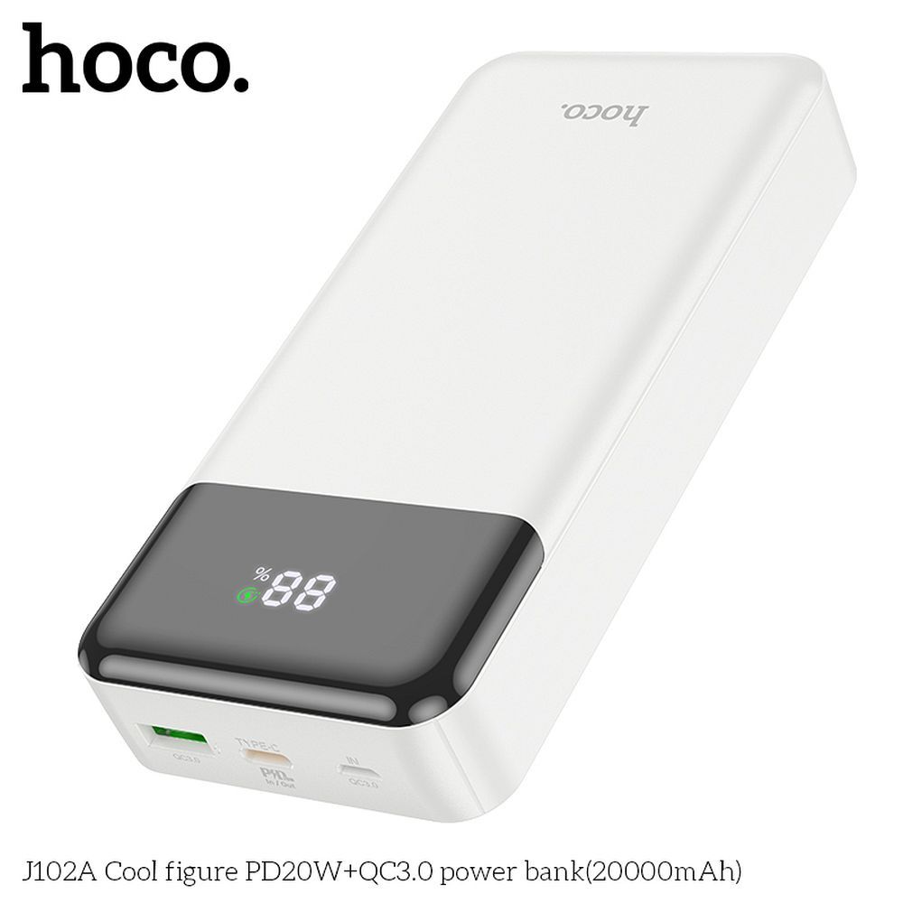 Powerbank Hoco 20000 mAh QC3.0 PD 3A 20W J102A white