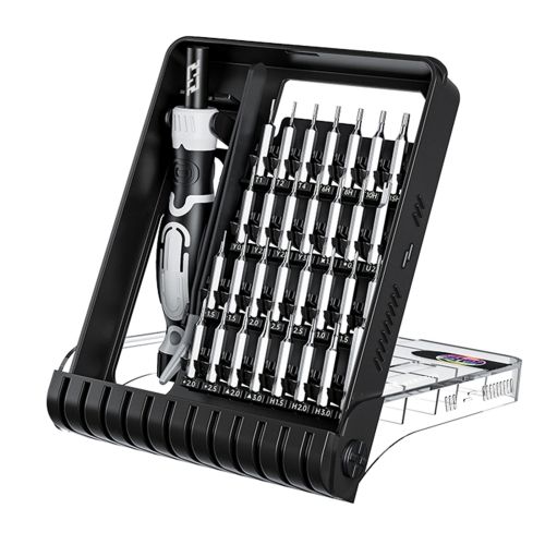 JAKEMY JM-8189A 32in1 Screwdriver with Precision Tweezers (Black)