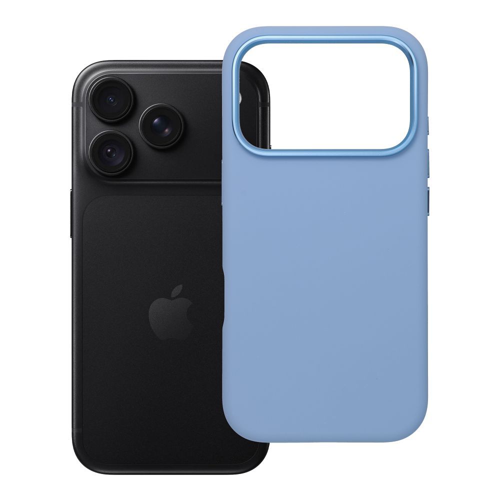 Case for iPhone 18 Pro / 17 Pro Forcell F-Protect Frame Premium compatible with Magsafe light blue