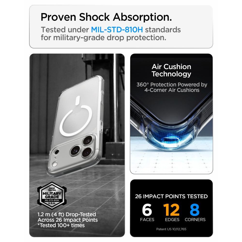 SPIGEN case ULTRA HYBRID compatible with MagSafe for IPHONE 17 Pro/18 Pro frost white