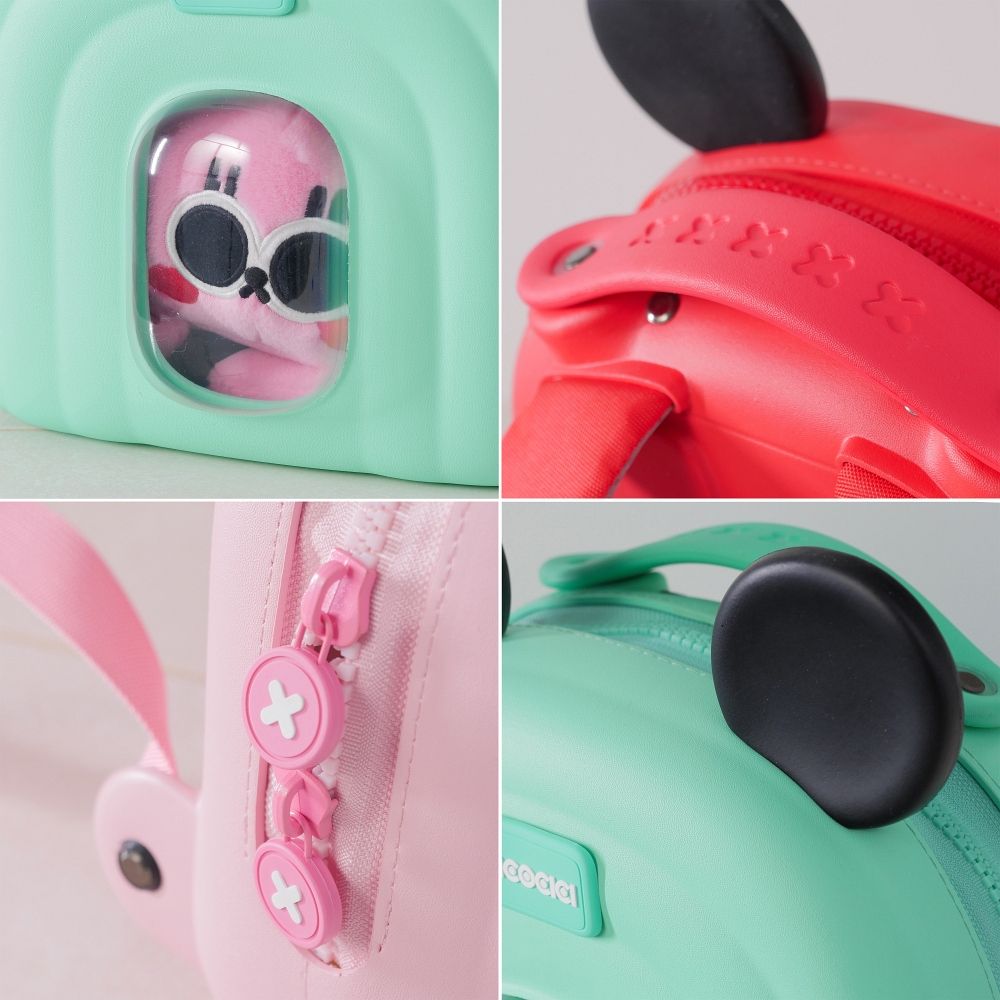 PICOCICI Mały plecak z uszkamni k52 czerwony