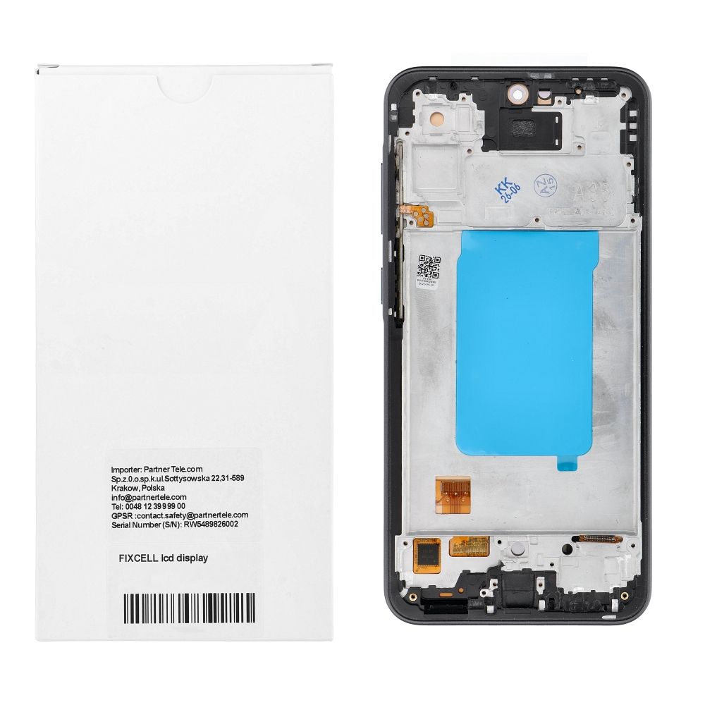 REWA lcd display for SAMSUNG A36 OLED black with frame