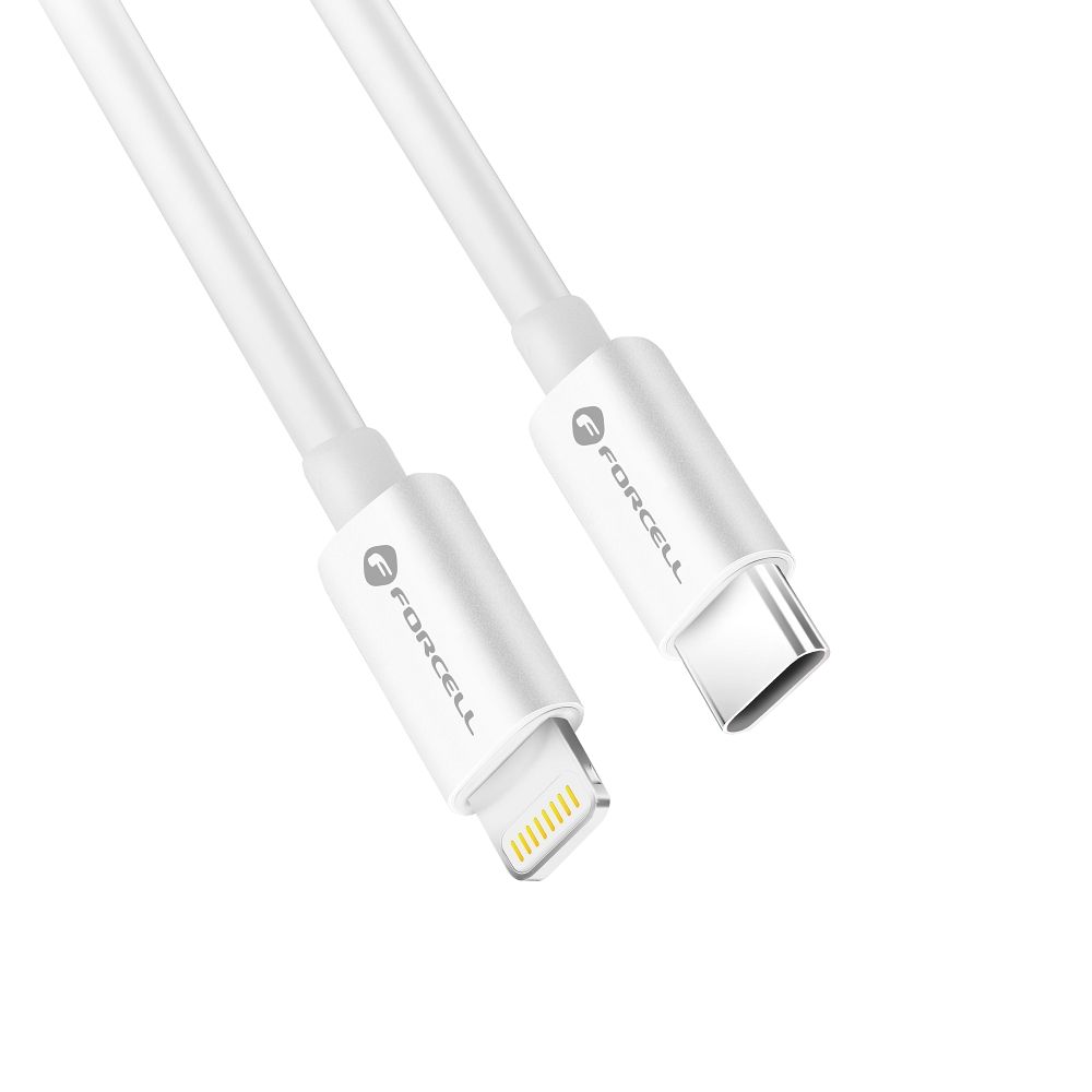 Kabel USB C do Lightning Forcell F-Energy MFi PD 3A 30W 1 m C901 biały