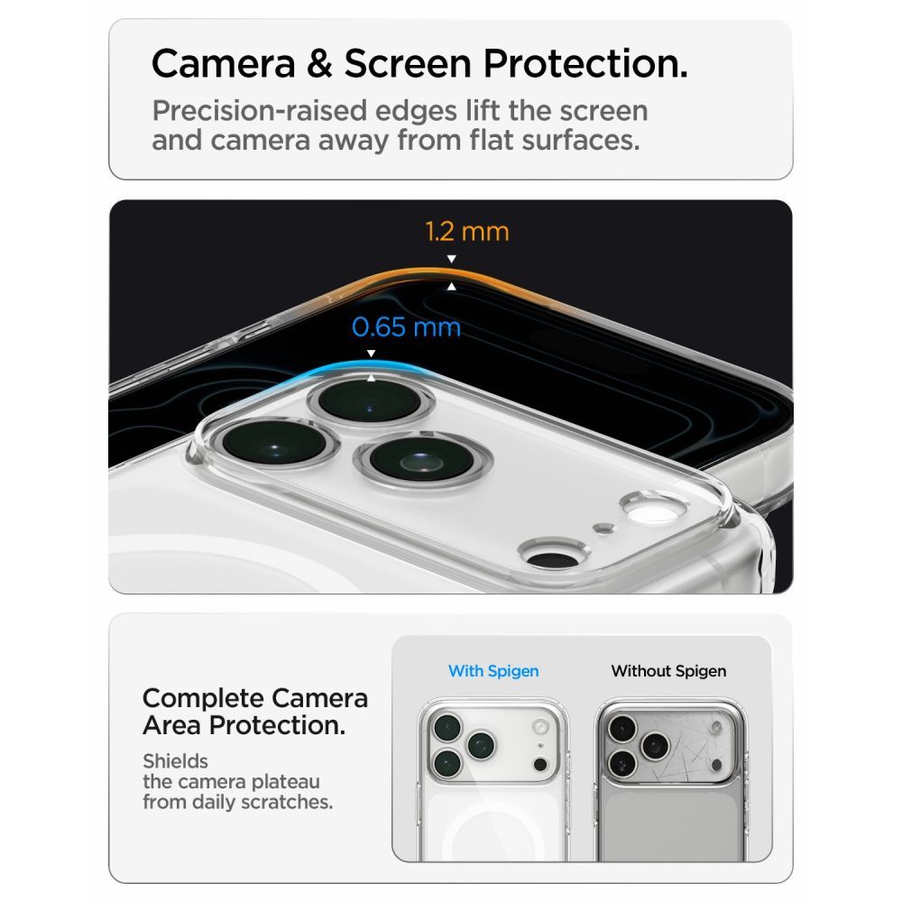 SPIGEN case ULTRA HYBRID compatible with MagSafe for IPHONE 17 Pro/18 Pro frost white