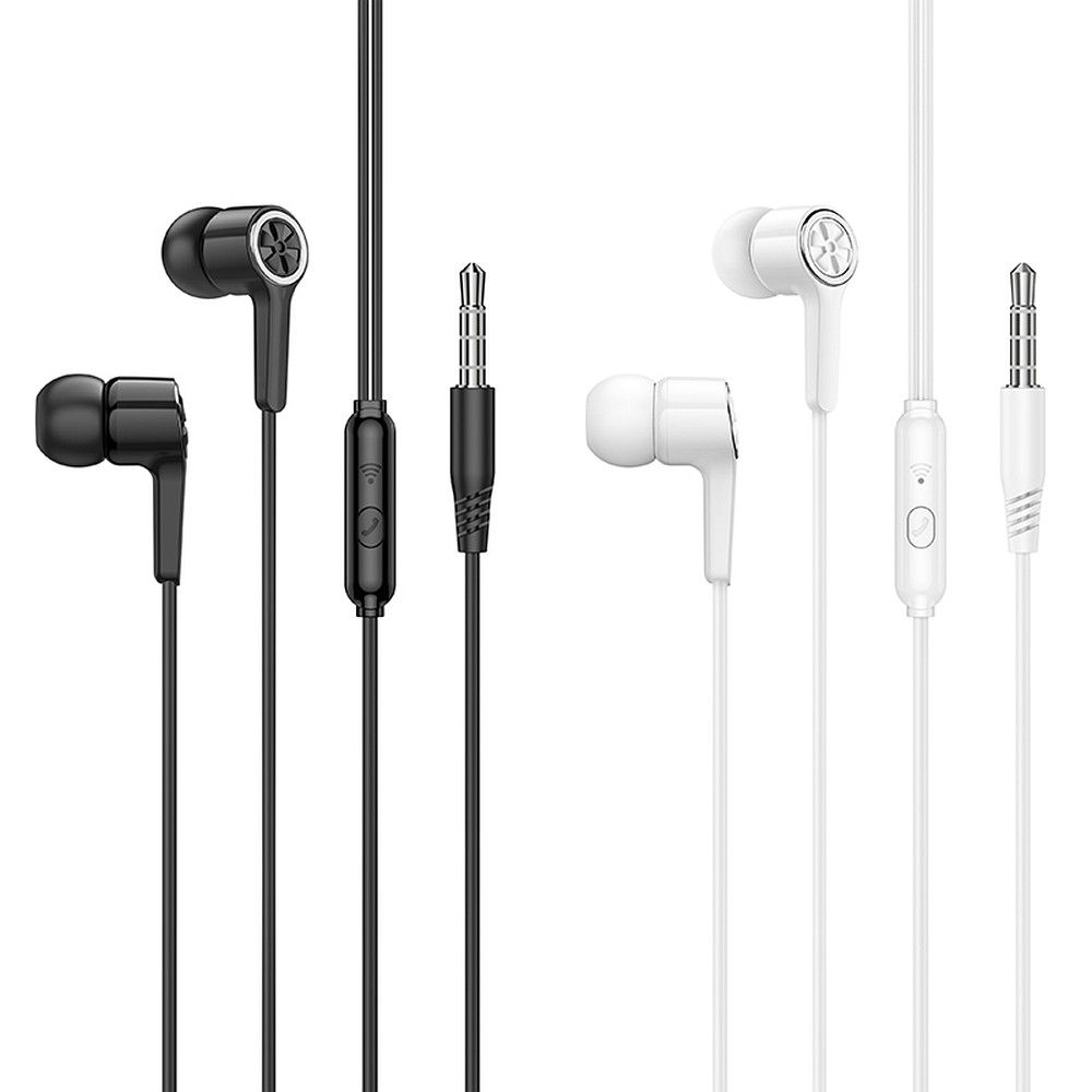 HOCO wire earphones Jack 3,5 mm with microphone M104 black