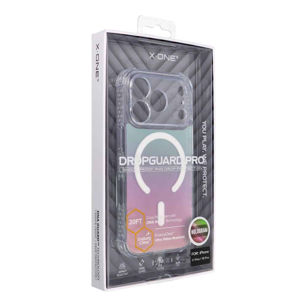 X-ONE Dropguard Pro compatible with MagSafe for iPhone 18 Pro / 17 Pro hologram