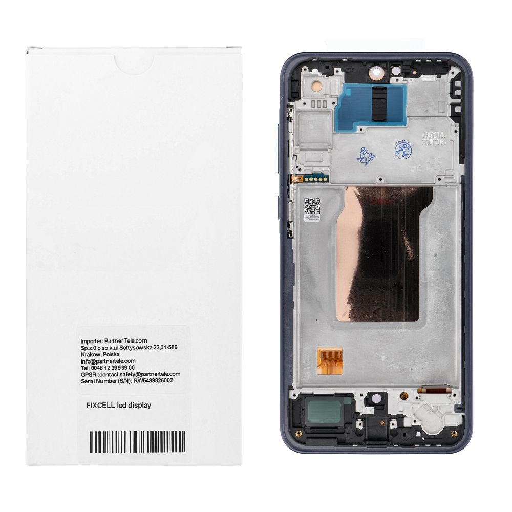 REWA lcd display for SAMSUNG A35 OLED black with frame