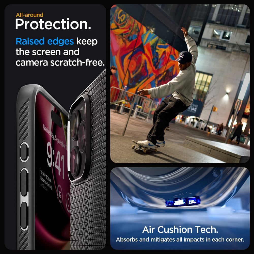 SPIGEN futerał LIQUID AIR do IPHONE 15 Pro Max matte black