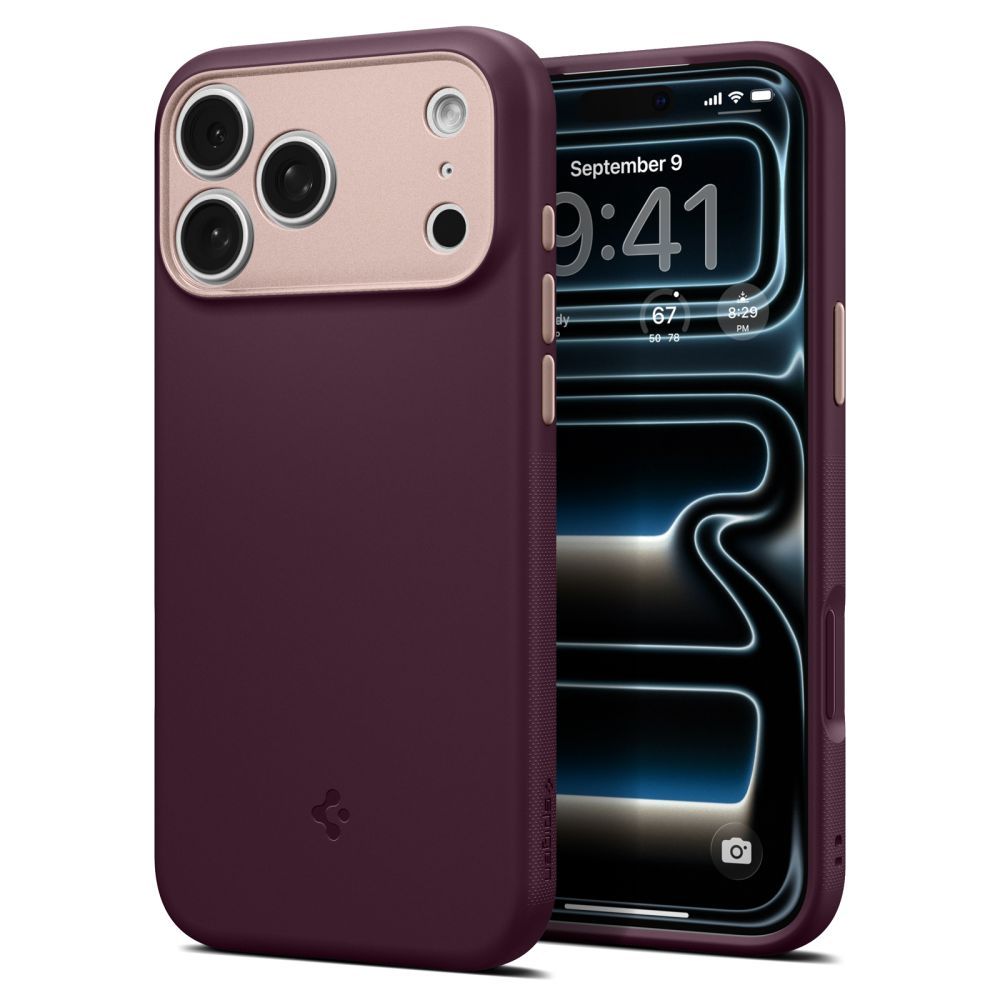 SPIGEN case NANO POP MAG compatible with MagSafe for IPHONE 18 Pro /17 Pro burgundy beam