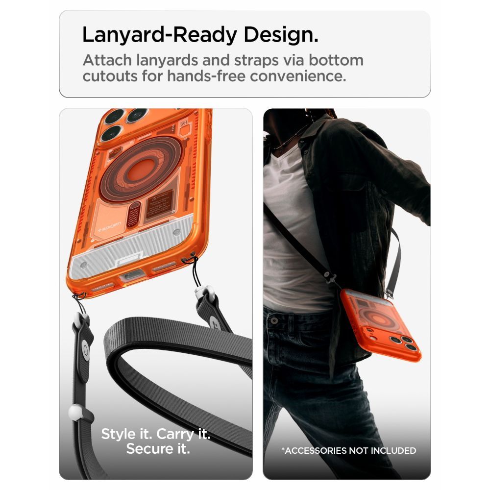 SPIGEN case ULTRA HYBRID compatible with MagSafe for IPHONE 17 Pro/18 Pro c-one tangerine