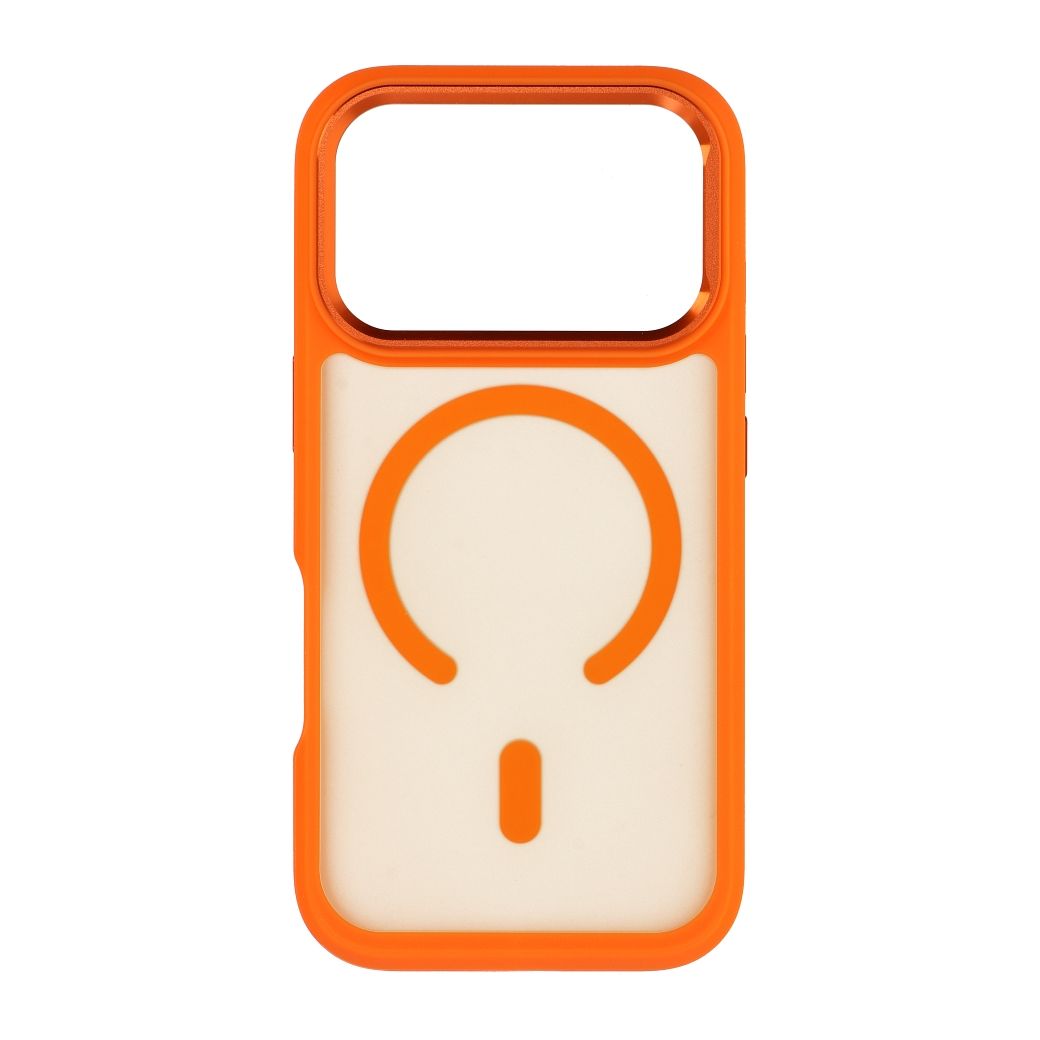Case for iPhone 18 Pro / 17 Pro Forcell F-Protect Smoke Hybrid Premium compatible with MagSafe orange