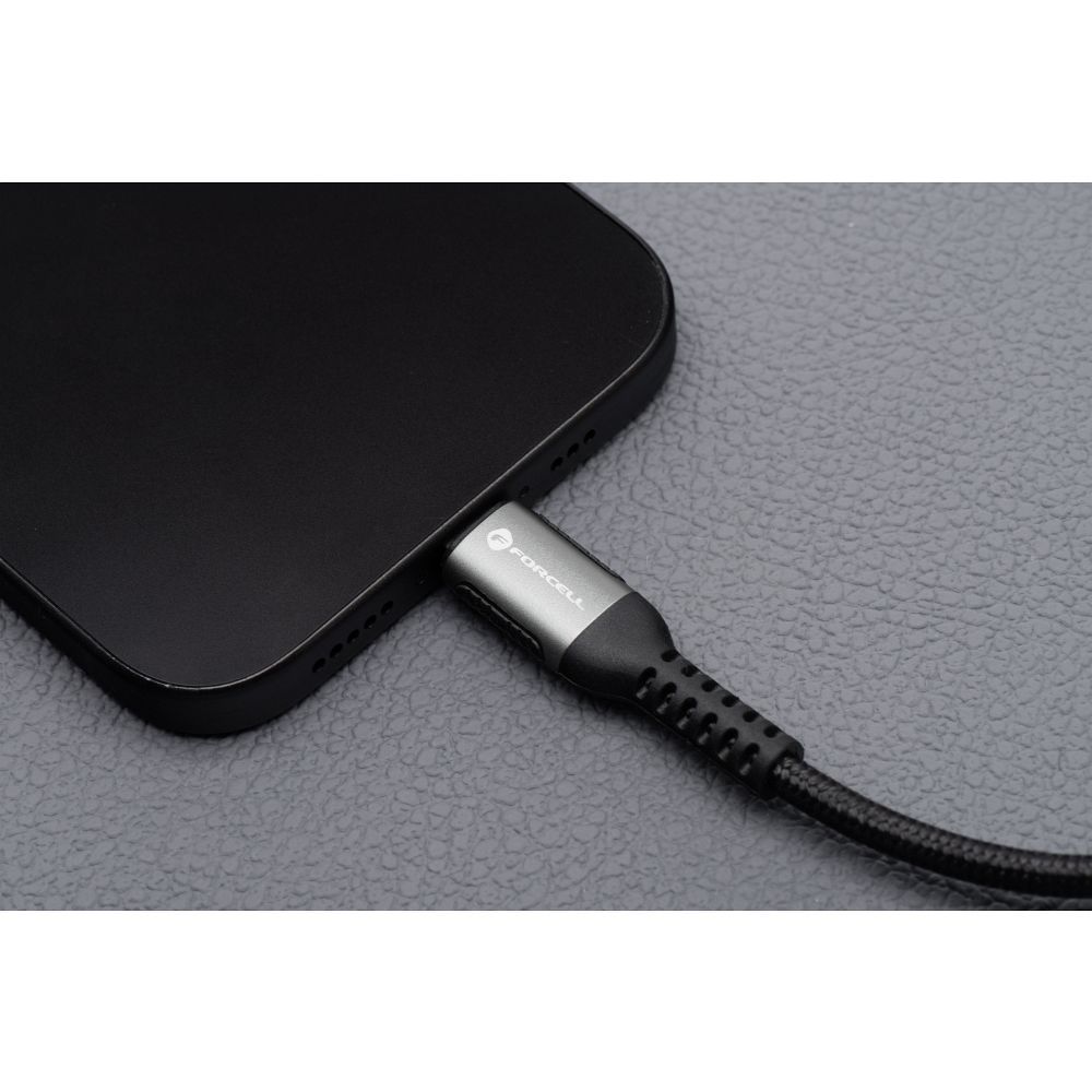 Cable USB C to USB C Forcell F-Energy QC4.0 PD 5A 100W Cafule 2 m C260 black