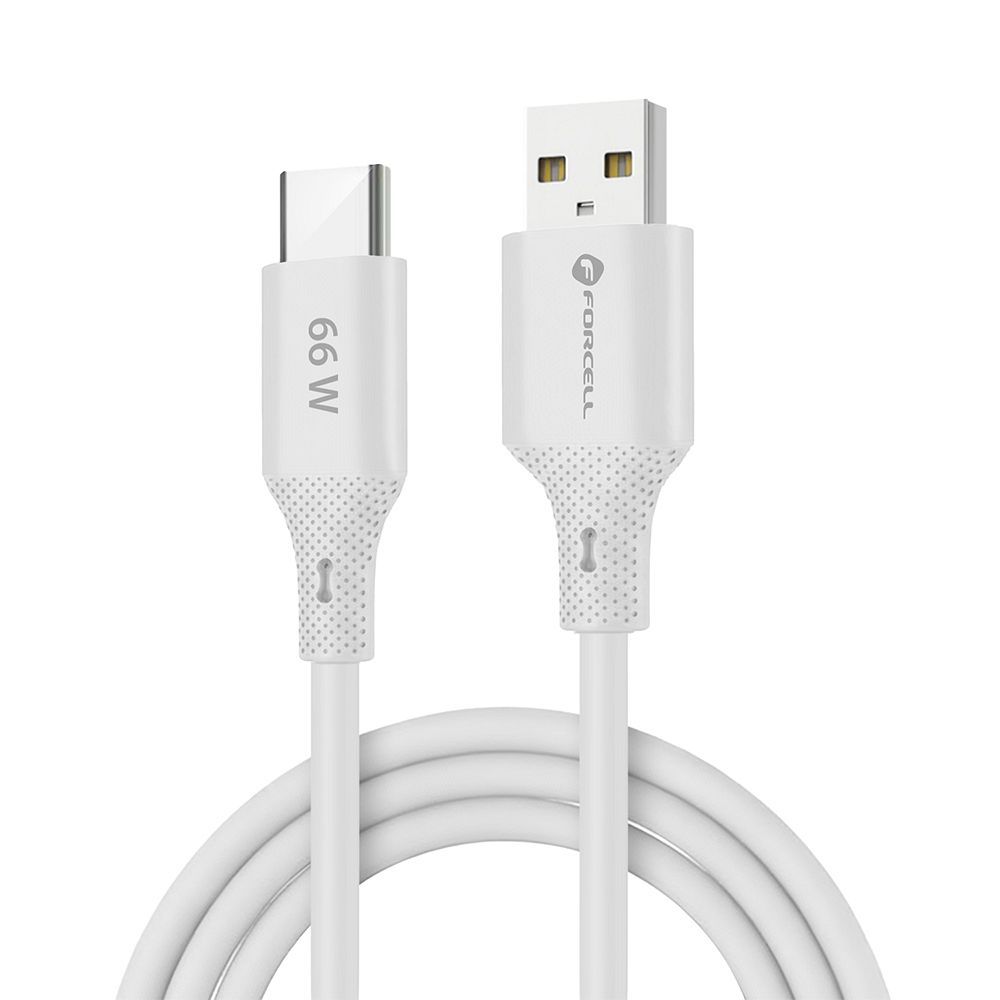 Kabel USB A do USB C Forcell F-Energy QC4.0 3A 66W Silicone 1 m C342 biały