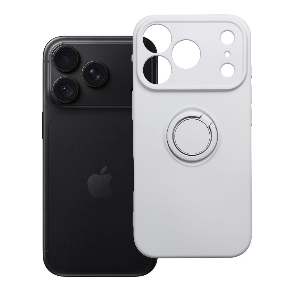 Case for iPhone 18 Pro / 17 Pro Silicone Ring silver