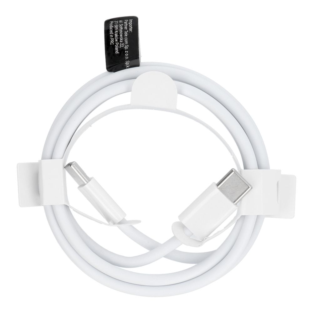 C-típusú – C-típusú kábel, PD, QC3.0, 3 A, 30 W, HD26, 1 m, fehér