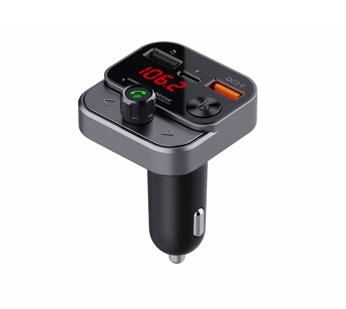 ART transmiter FM bluetooth 5.0 + USB A QC3.0 + Typ C (total 30W) FM-84B black
