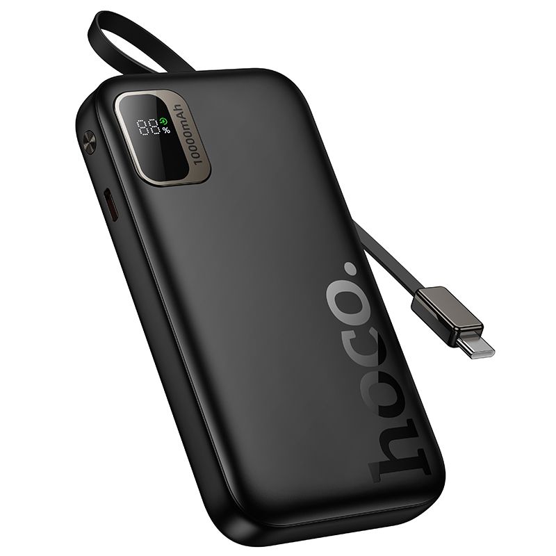 Powerbank Hoco 10000 mAh QC PD 20W with retractable cable USB C Q51 black