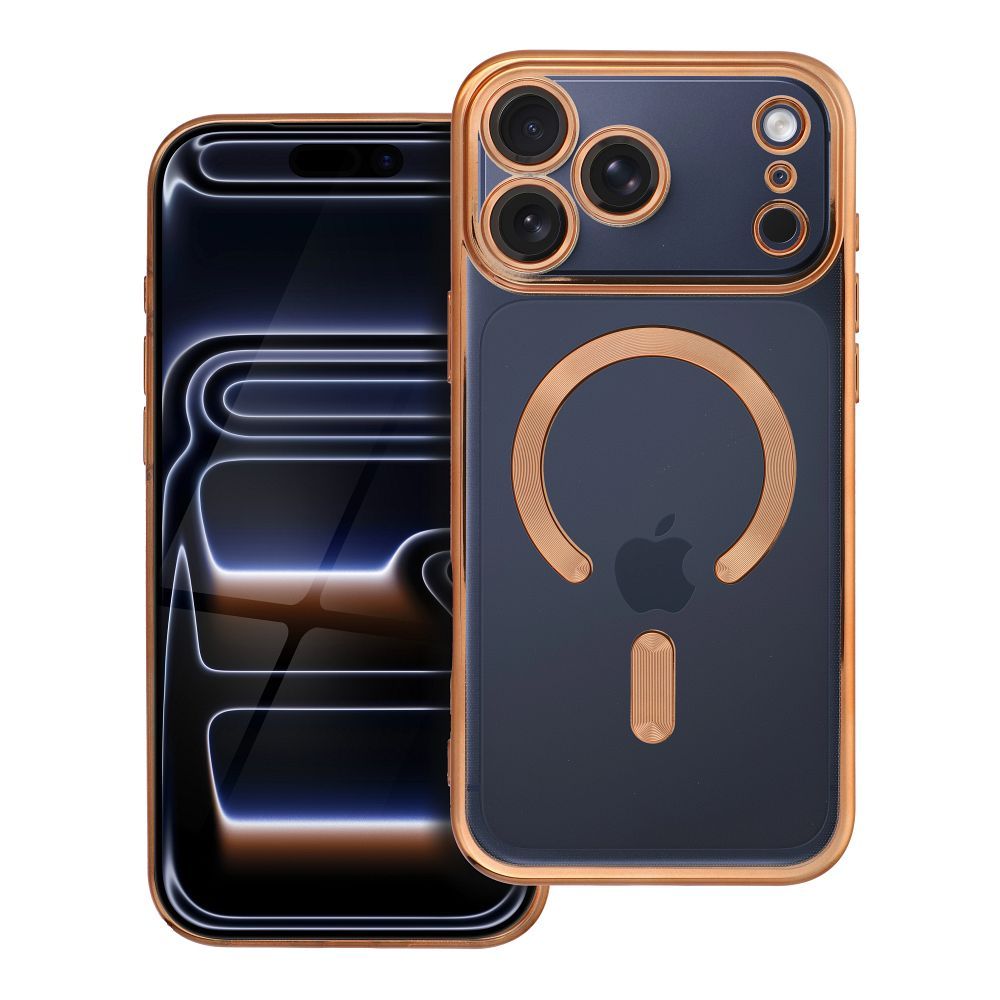 Case for iPhone 18 Pro Max / 17 Pro Max Electro Mag Cover compatible with MagSafe gold