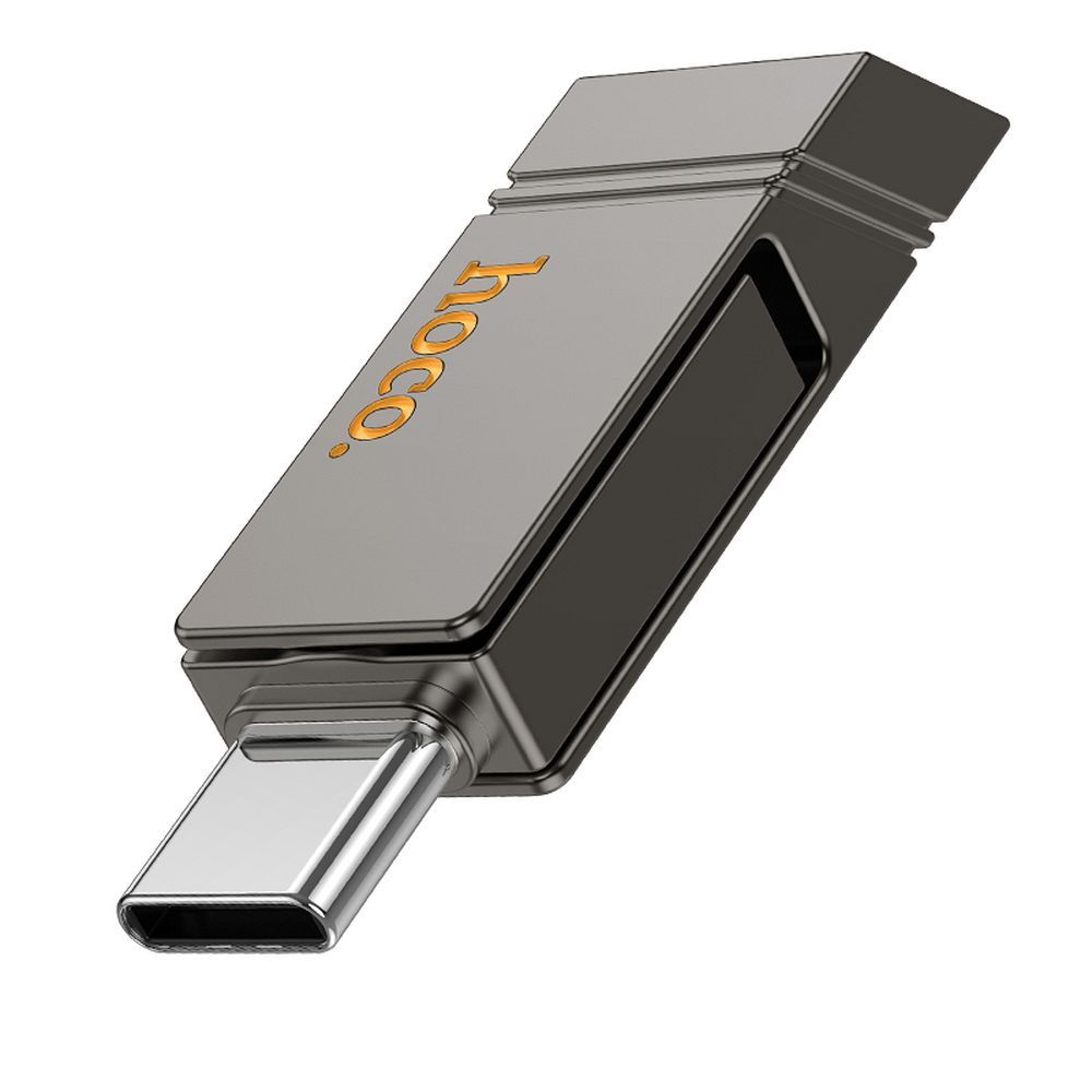 Pendrive 128GB USB 3.2 (USB A + USB C) Hoco UD14 gray