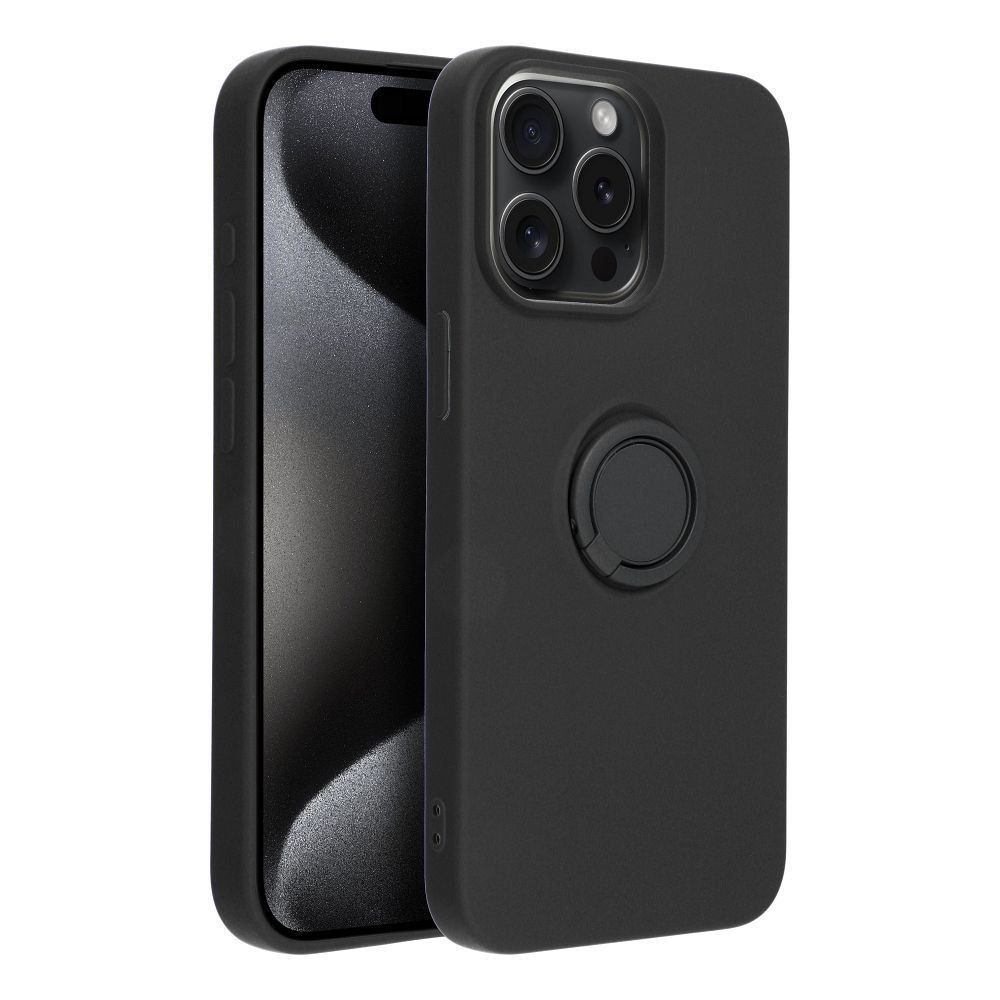 Futerał SILICONE RING do IPHONE 15 Pro Max czarny
