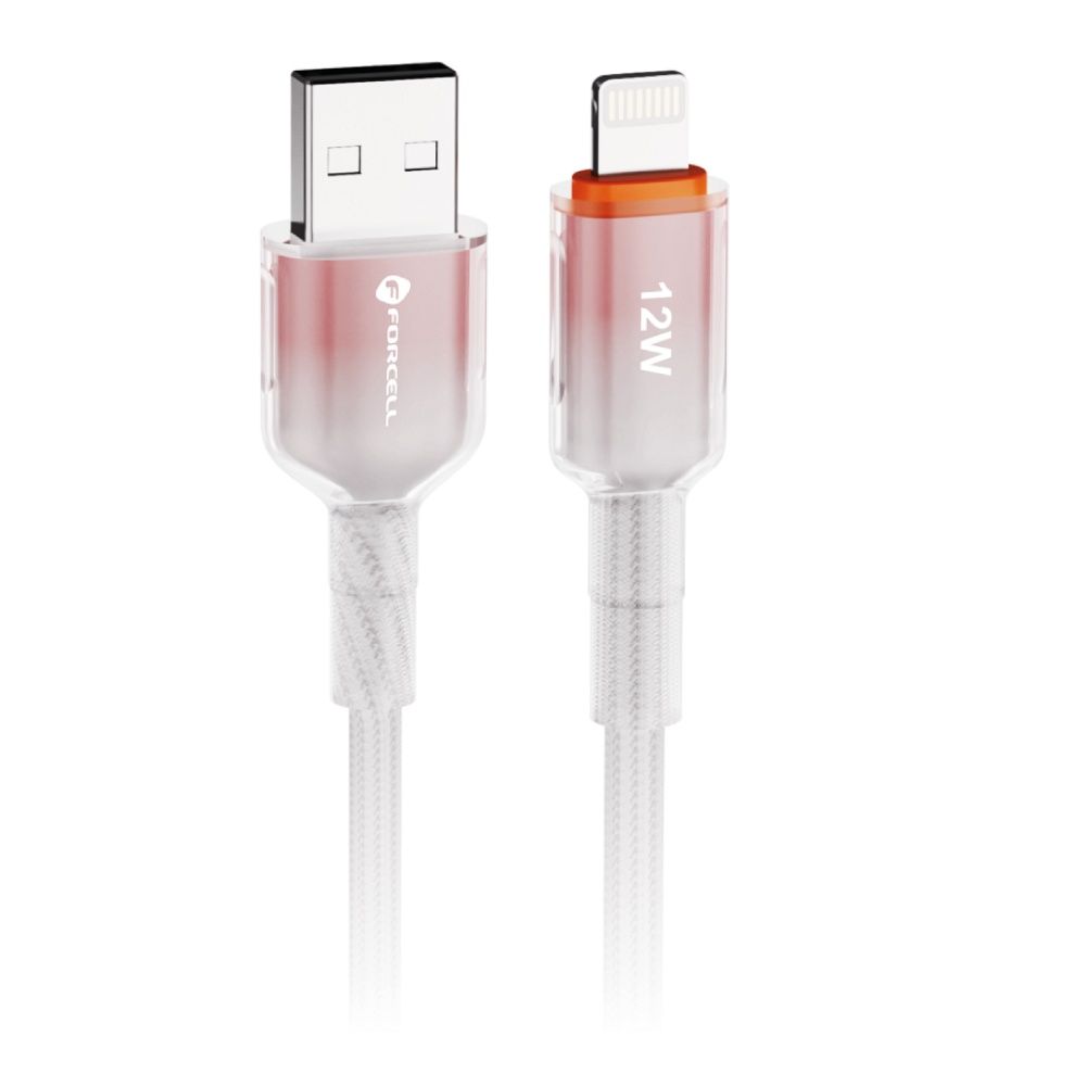 Kabel USB A do Lightning Forcell F-Energy 2,4A 12W Gradient 1 m C353 biały