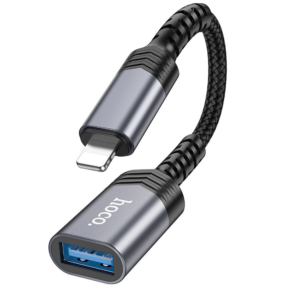 Adapter Lightning do USB A Hoco UA24 czarny
