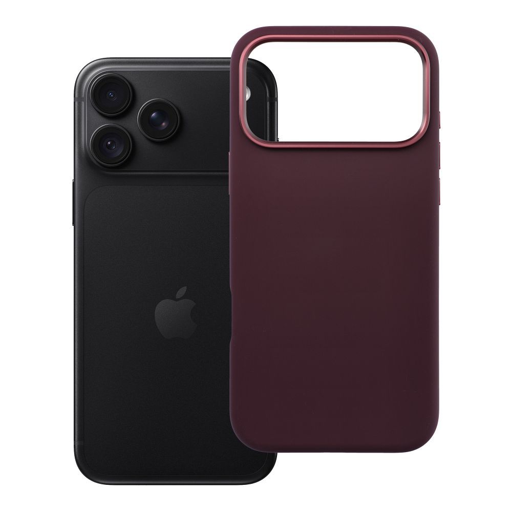 Case for iPhone 18 Pro Max / 17 Pro Max Forcell F-Protect Frame Premium compatible with Magsafe dark cherry