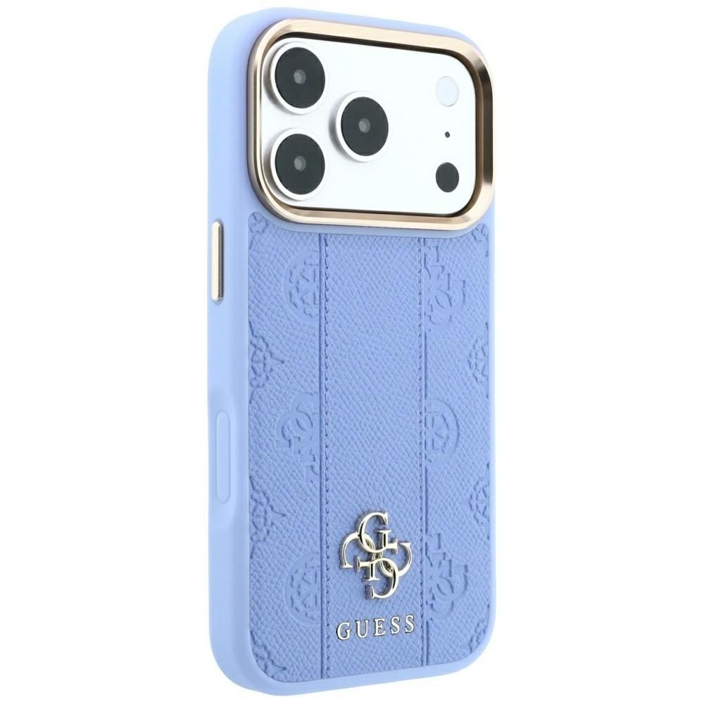 Case for IPHONE 18 Pro/17 Pro compatible with MagSafe (Stripe Peony 4G Logo) light blue