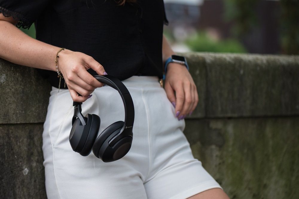 Słuchawki bezprzewodowe nauszne Forcell F-Audio ANC Sonic Aura czarne