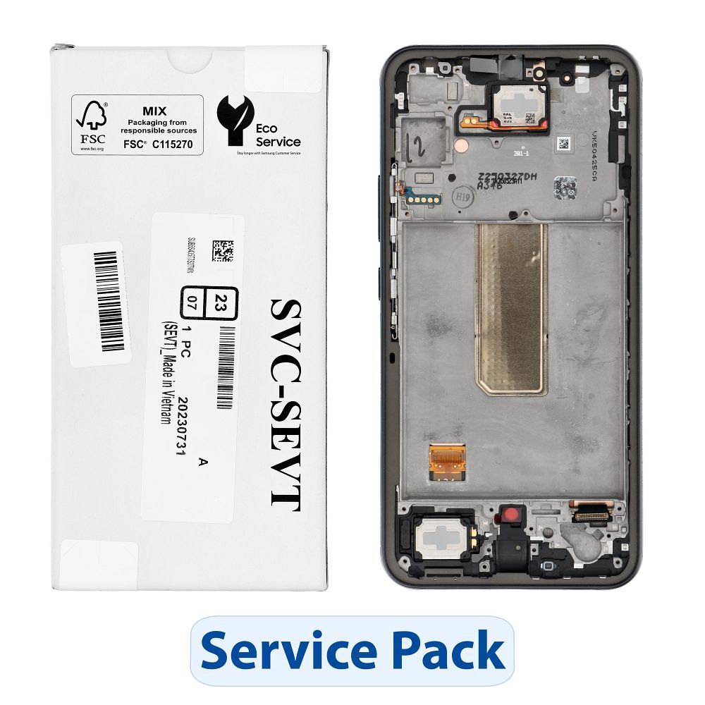 ServicePack LCD Display for SAMSUNG A34 5G Black A346B GH82-31201A