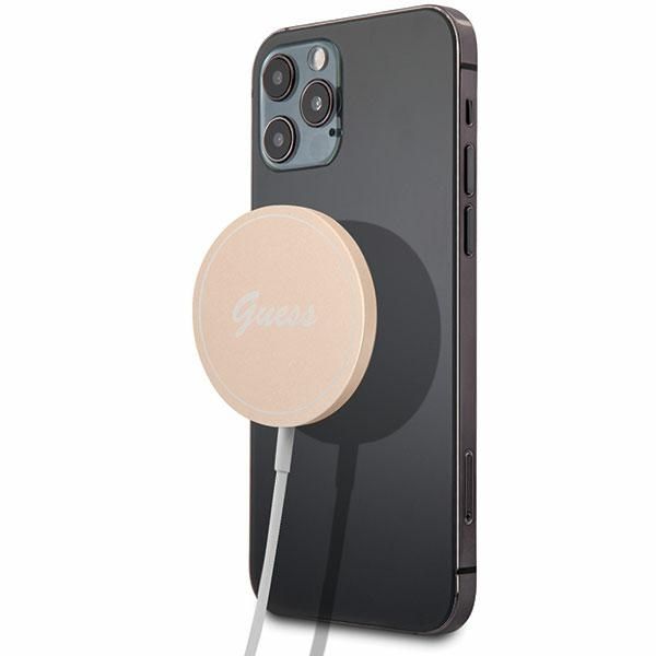 Wireless charger Guess compatible with MagSafe 15W GUCBMSLRD gold