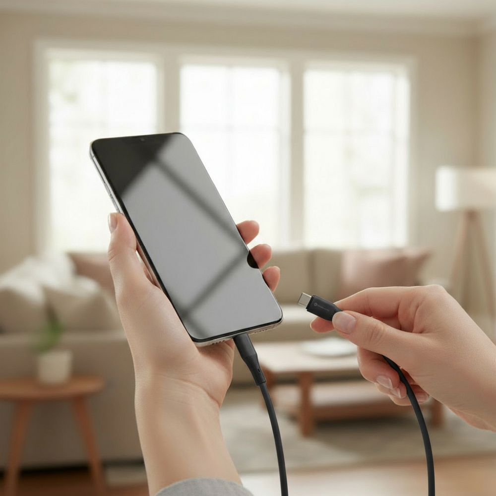 Cable USB A to USB C Forcell F-Energy QC4.0 3A 66W Silicone 1 m C342 black