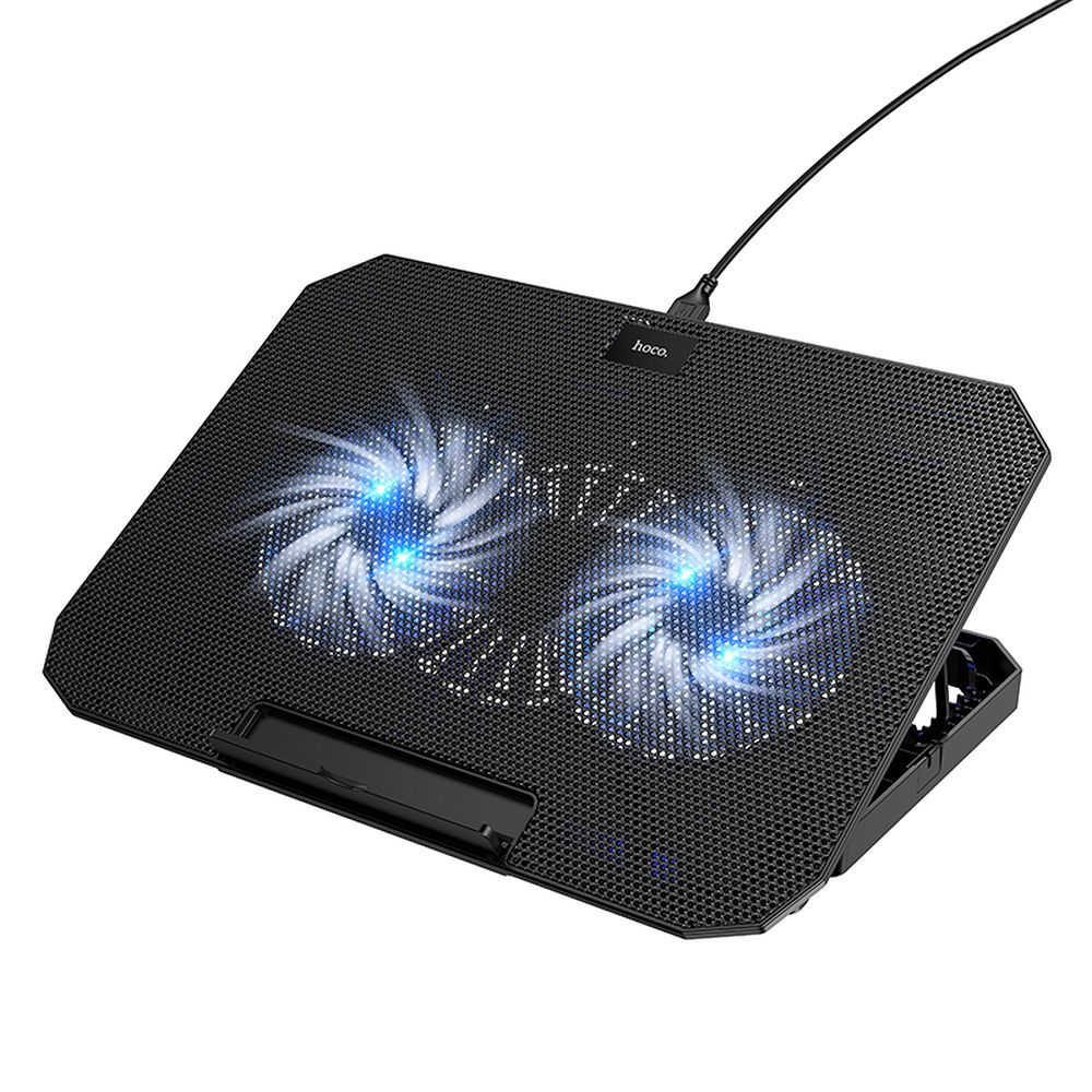 Cooling stand regulated for laptop 2 x USB A LED Hoco GA4 black