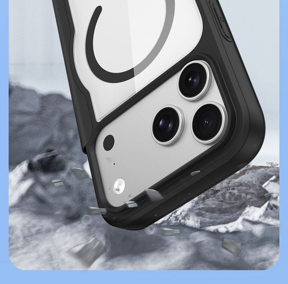 DUX DUCIS case SKIN X PRO compatible with MagSafe for iPhone 18 Pro / 17 Pro (Open Ring Version) blue