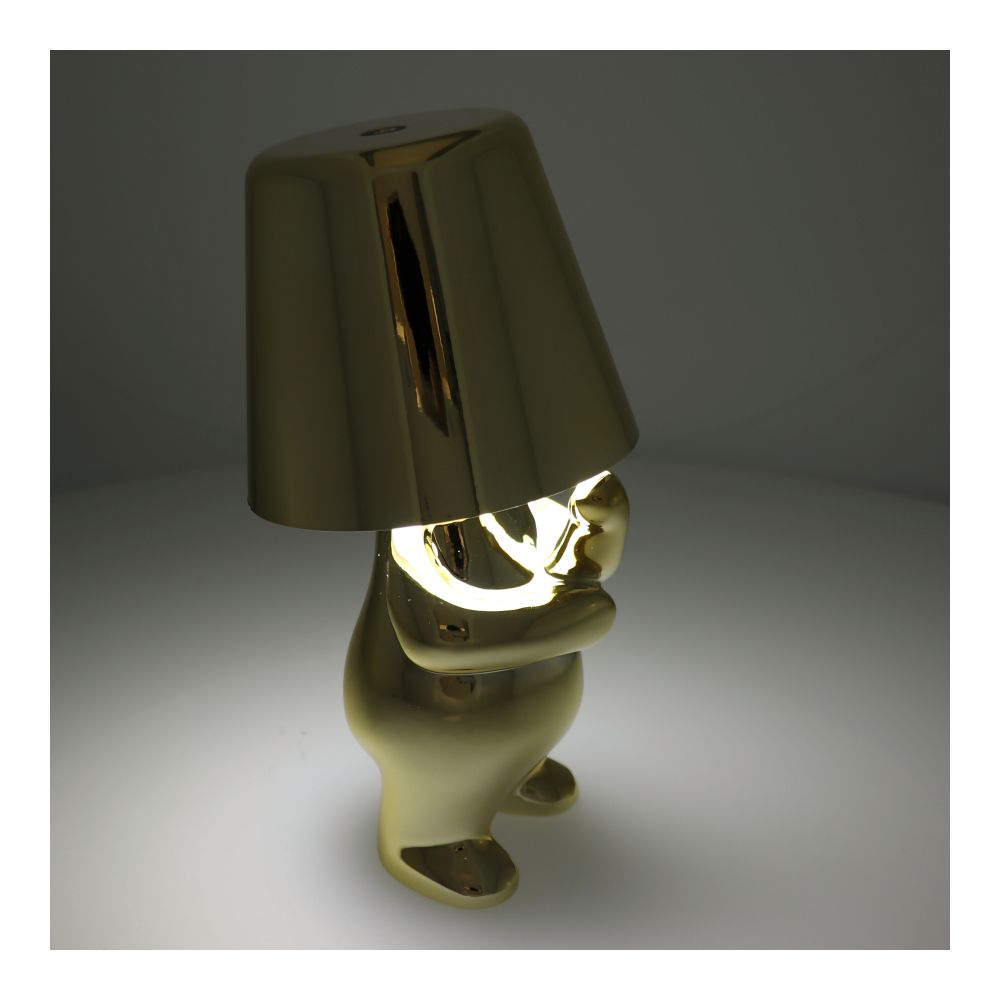 Lampka nocna GOLD MAN Art Deco stojący (wzór 3) MLTL