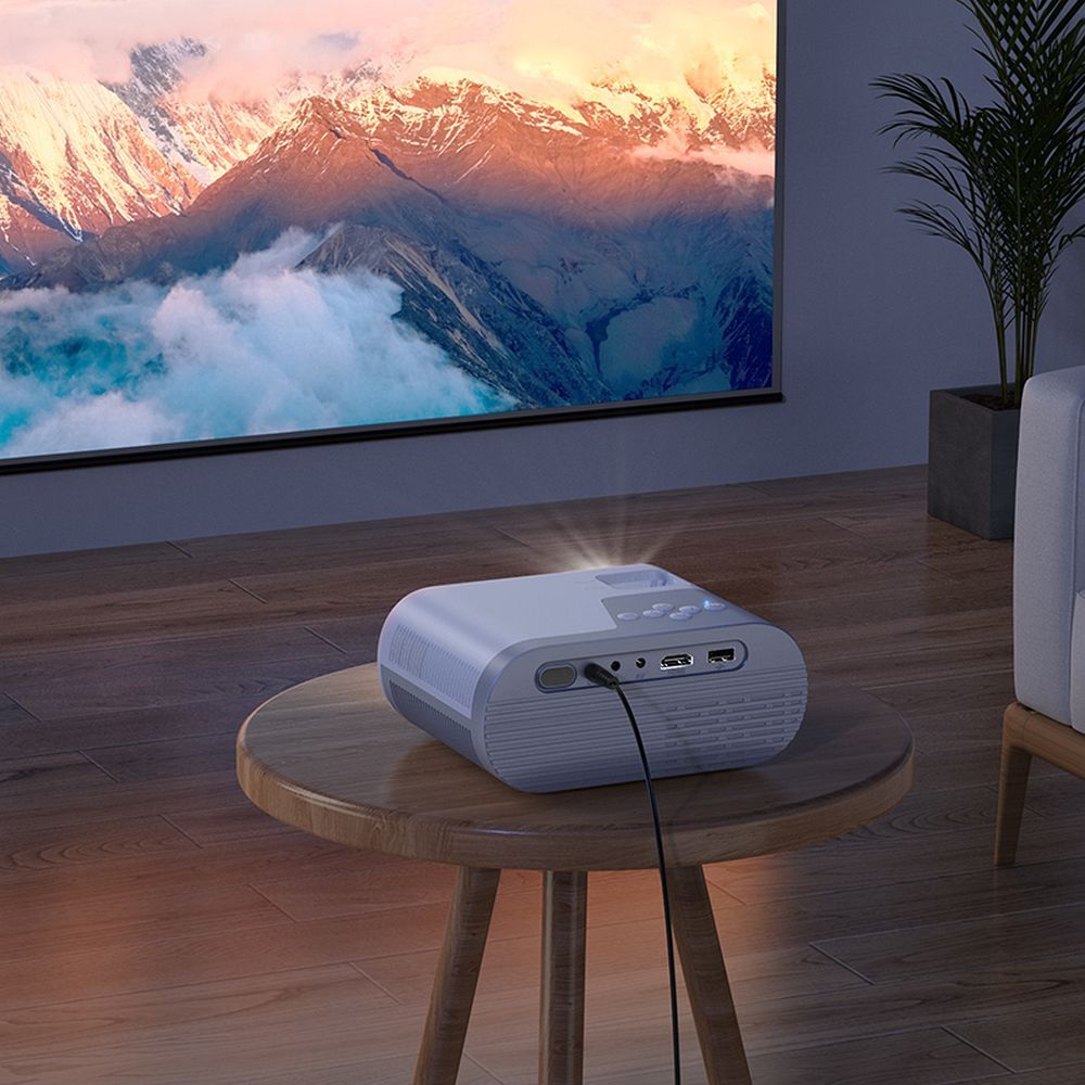 Projektor HD Ready Hoco z systemem Android Wi-Fi Bluetooth 720P DT2 biały