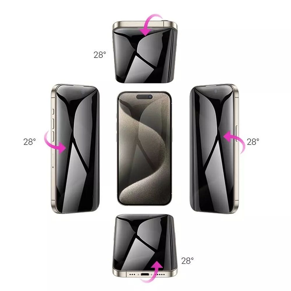 Szkło hartowane do iPhone 15 PLUS 360-degree privacy Hoco