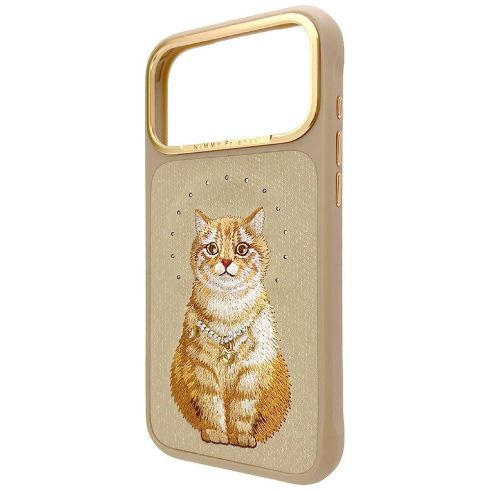 NIMMY case LUCKY FASHION CAT compatible with MagSafe for IPHONE 18 Pro/17 Pro brown