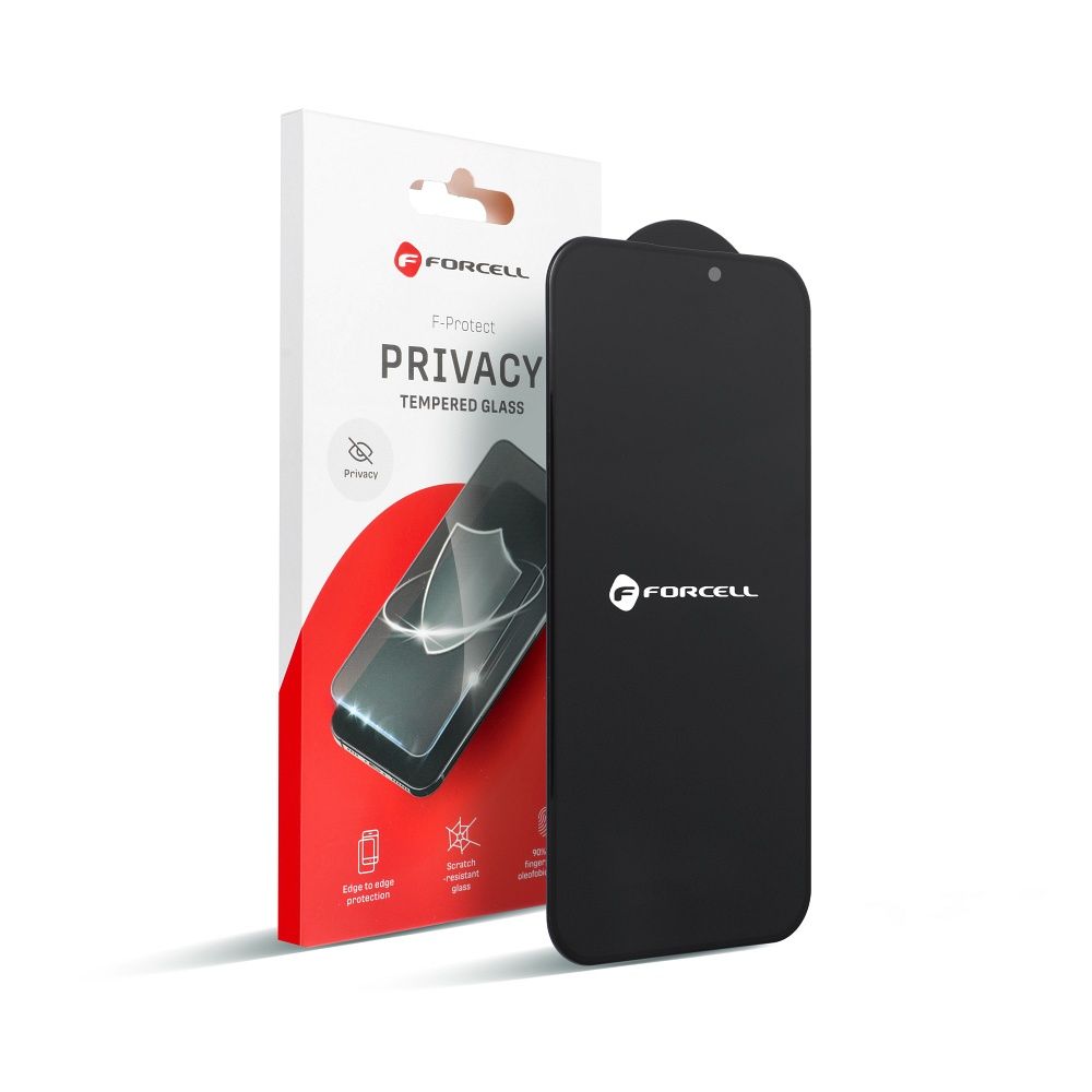Szkło hartowane do iPhone 15 PLUS Forcell Privacy Glass czarne