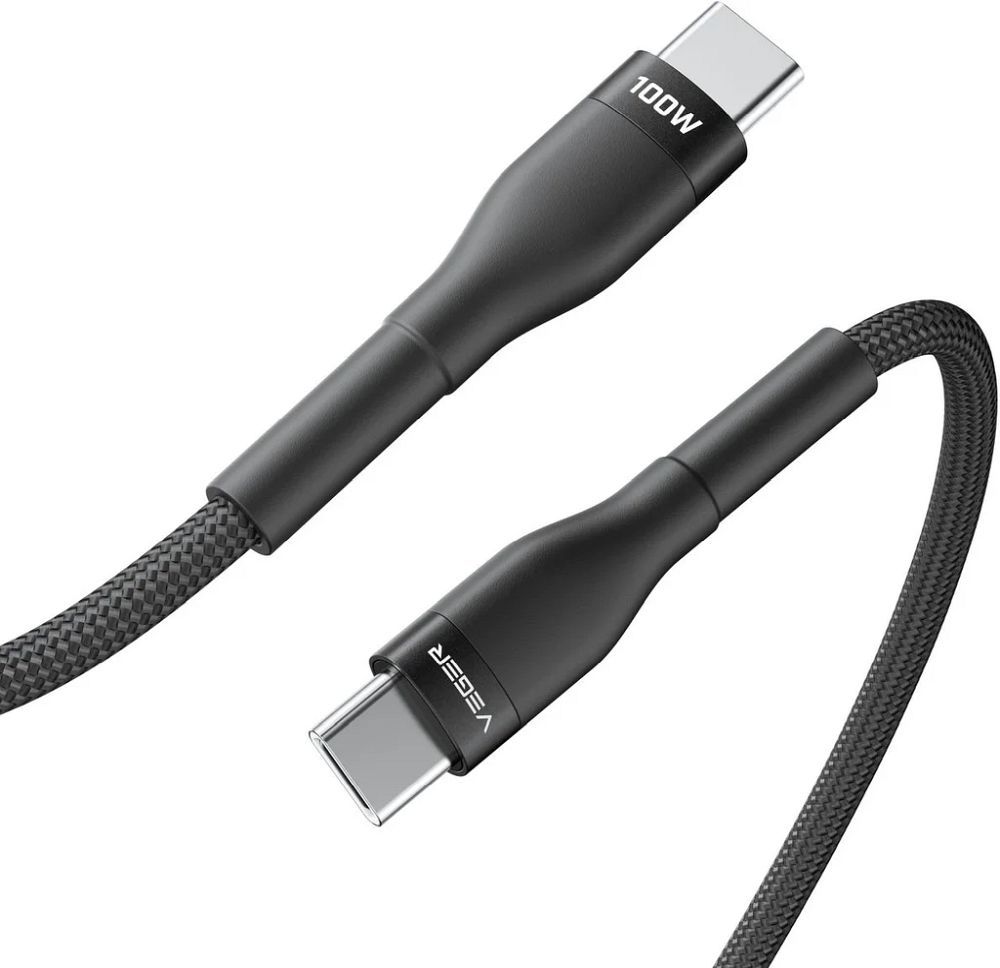 Cable Typ C to Typ C VEGER PD 5A 100W CC05 1,5 m black