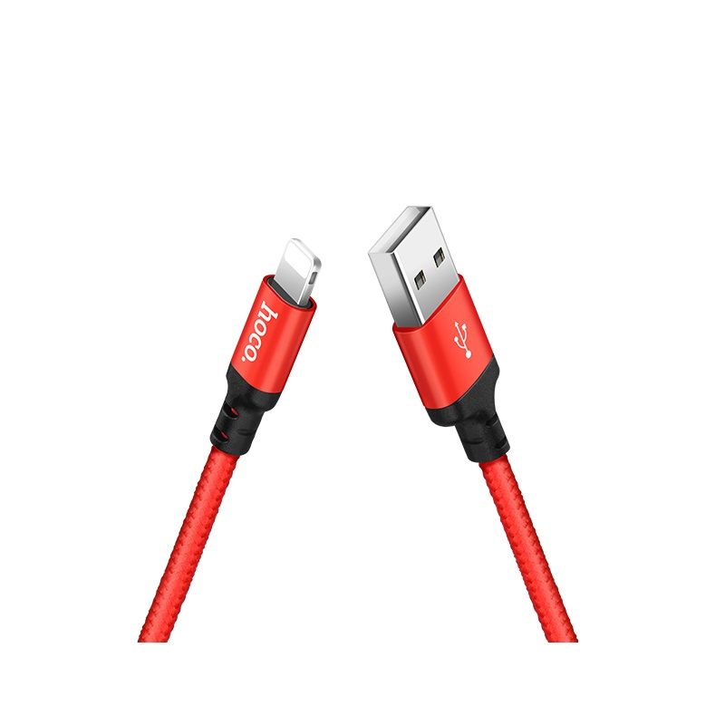 HOCO cable USB A to Lightning X14 1 m black red